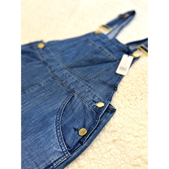 NWT Revolve I WeWoreWhat Basic Overalls Cotton/Linen Denim - Picture 5 of 6